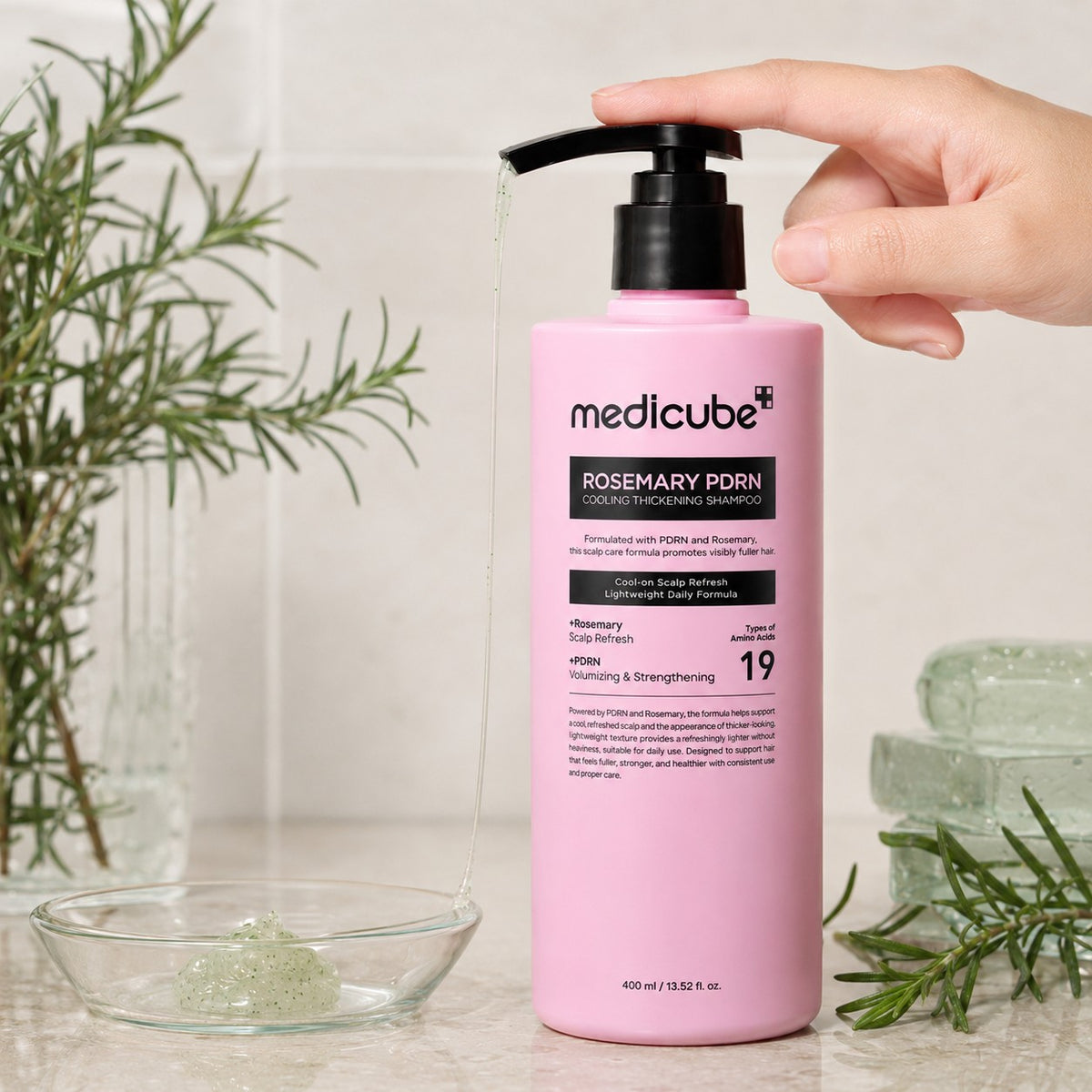 medicube Rosemary PDRN Cooling Thickening Champô 400 ml