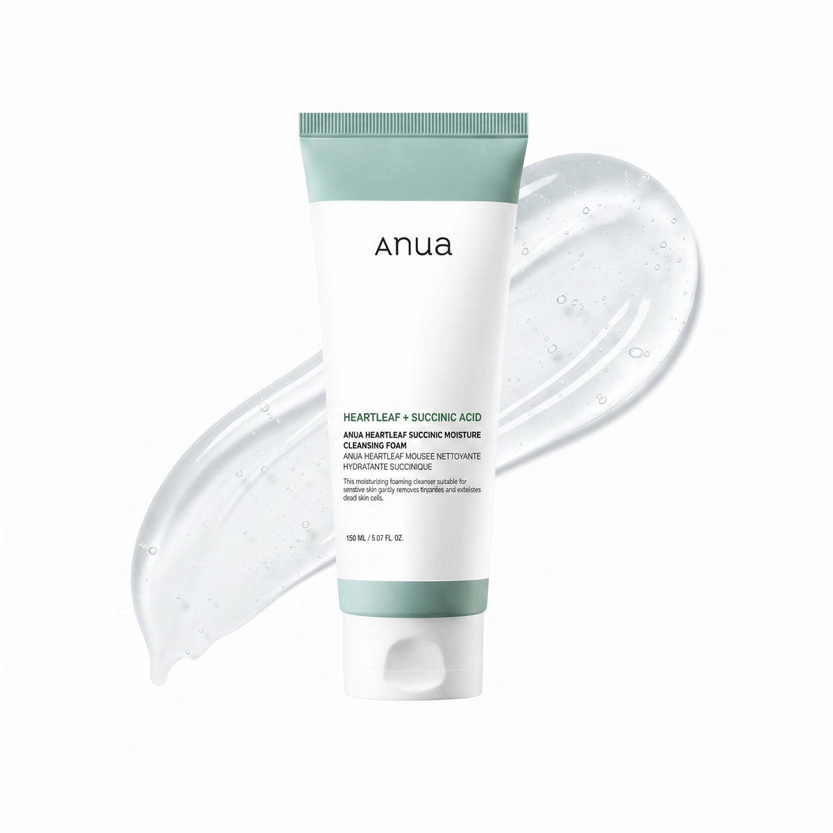 Anua Heartleaf Succinic Moisture Espuma de Limpeza 150 ml