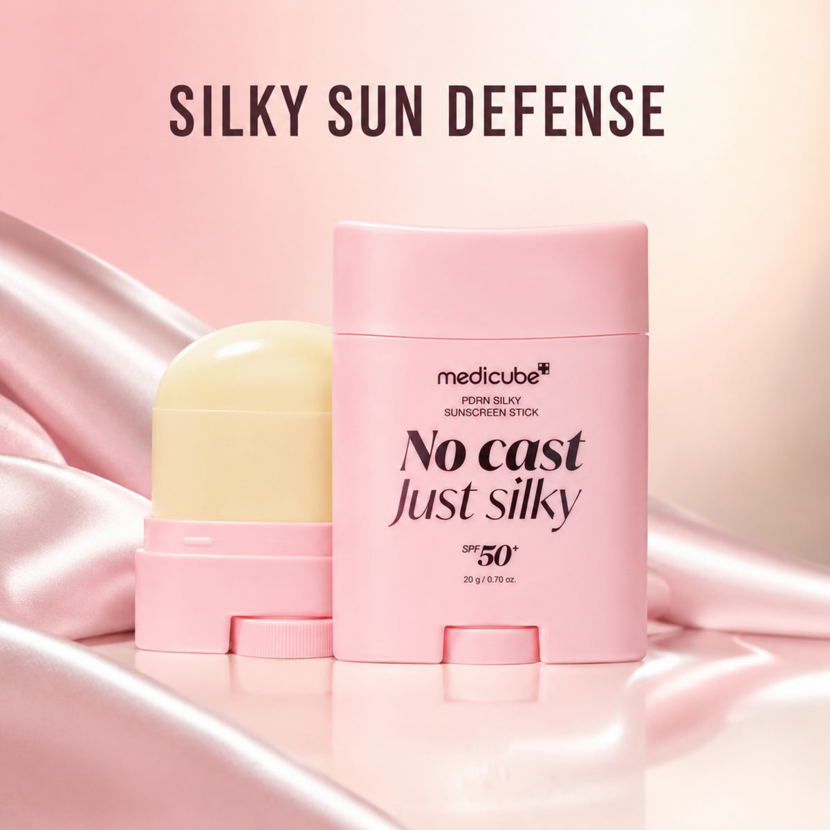 medicube PDRN Silky Protetor Solar em Bastão SPF 50+ 20 g