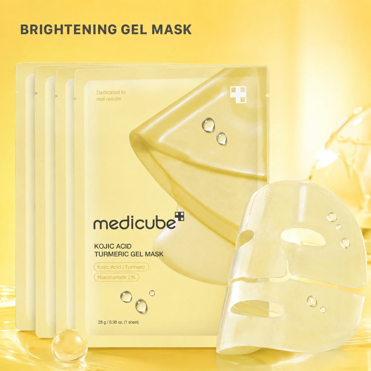 MEDICUBE Kojic Acid Turmeric Máscara em Gel 4 un.