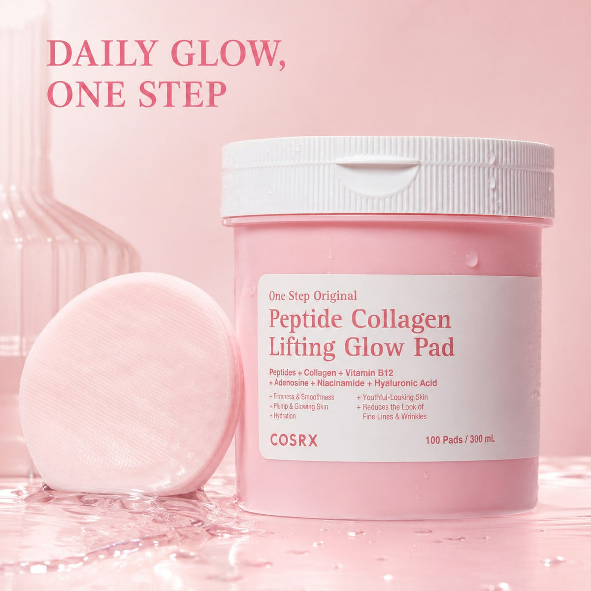 COSRX One Step Original Peptide Collagen Lifting Glow Disco 100 Discos