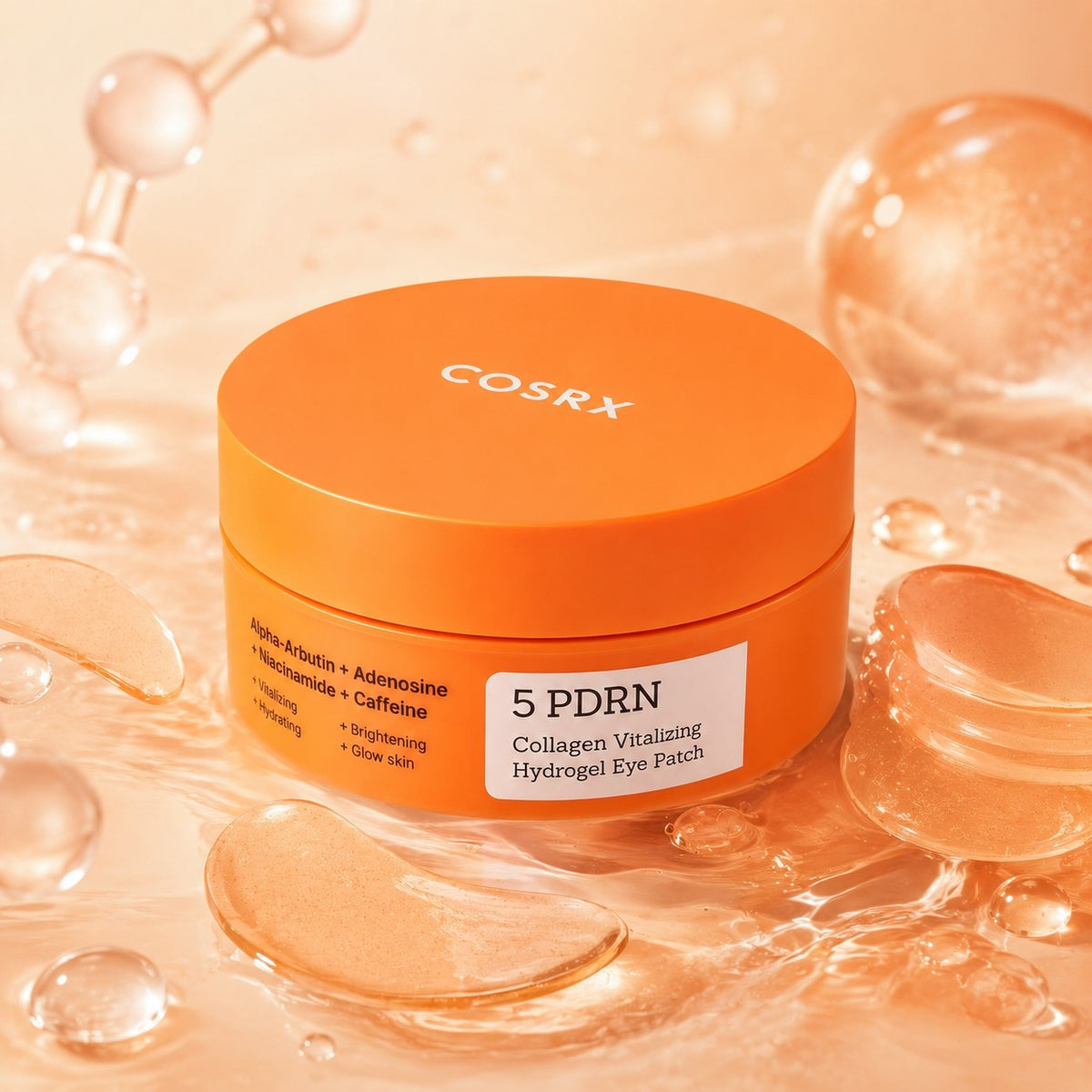 COSRX 5 PDRN Collagen Vitalizing Hydrogel Máscara de Olhos 60 Patches
