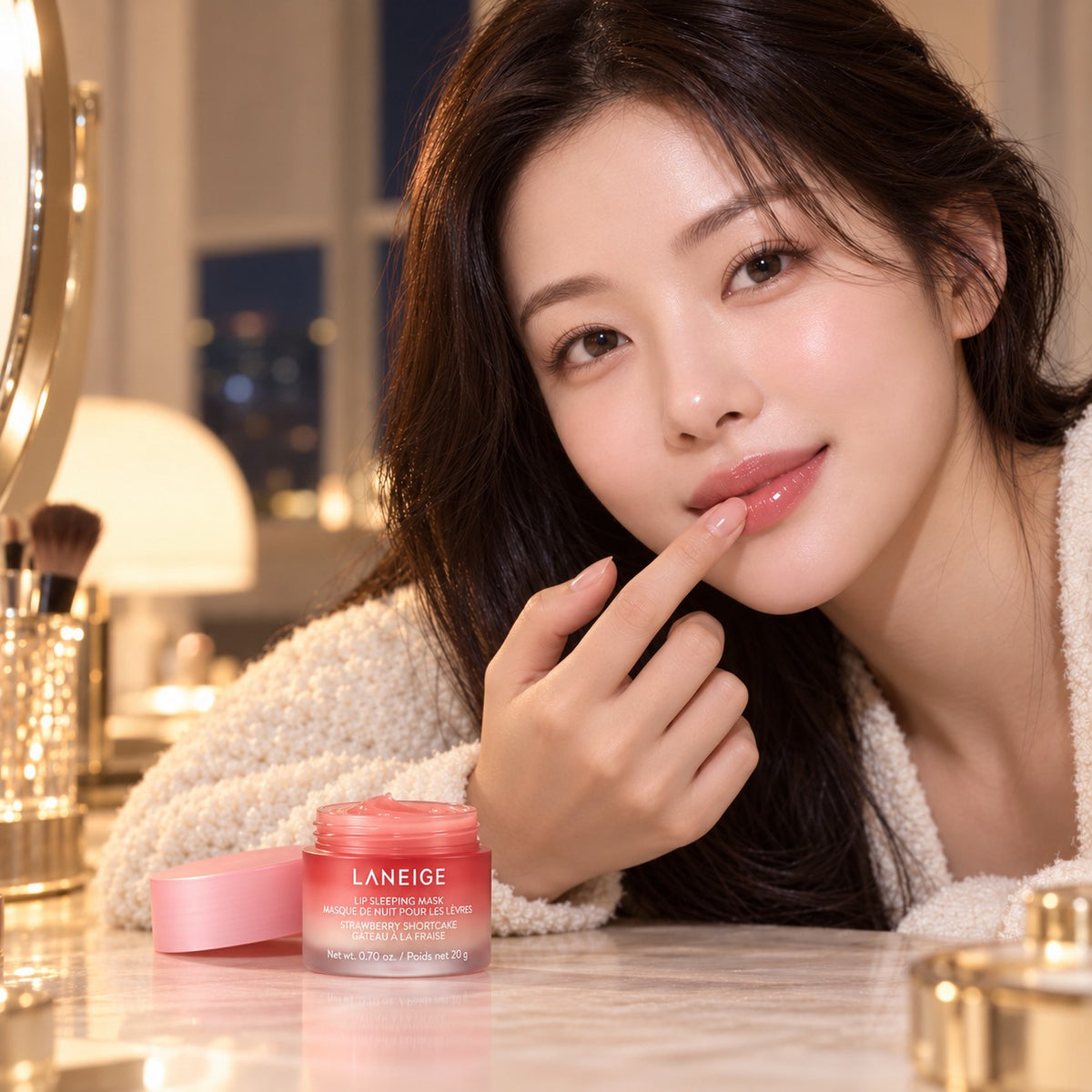 LANEIGE Máscara de Noite para os Lábios EX Morango 20 g