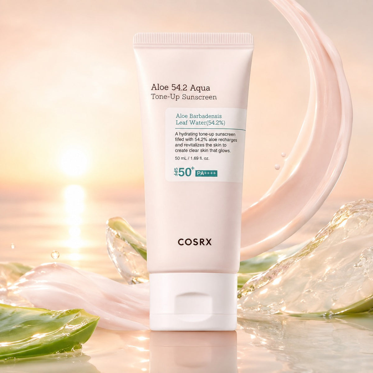 COSRX Aloe 54.2 Aqua Tone-Up Protetor Solar SPF 50+ PA++++ 50 ml