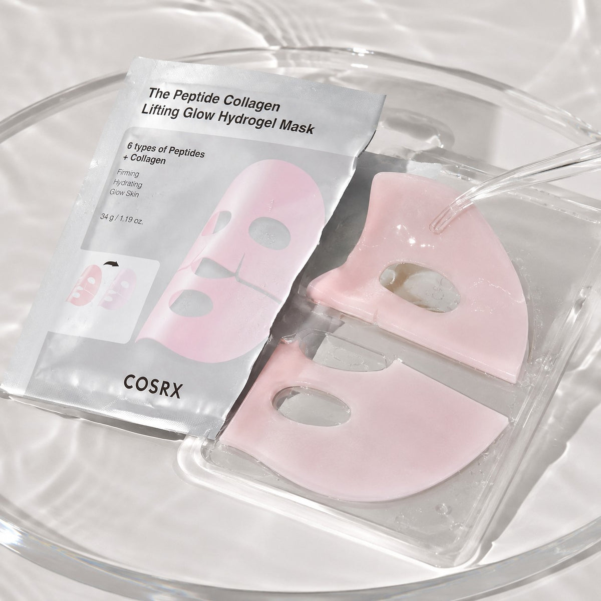 COSRX The Peptide Collagen Lifting Máscara de Hidrogel Glow 3 unidades