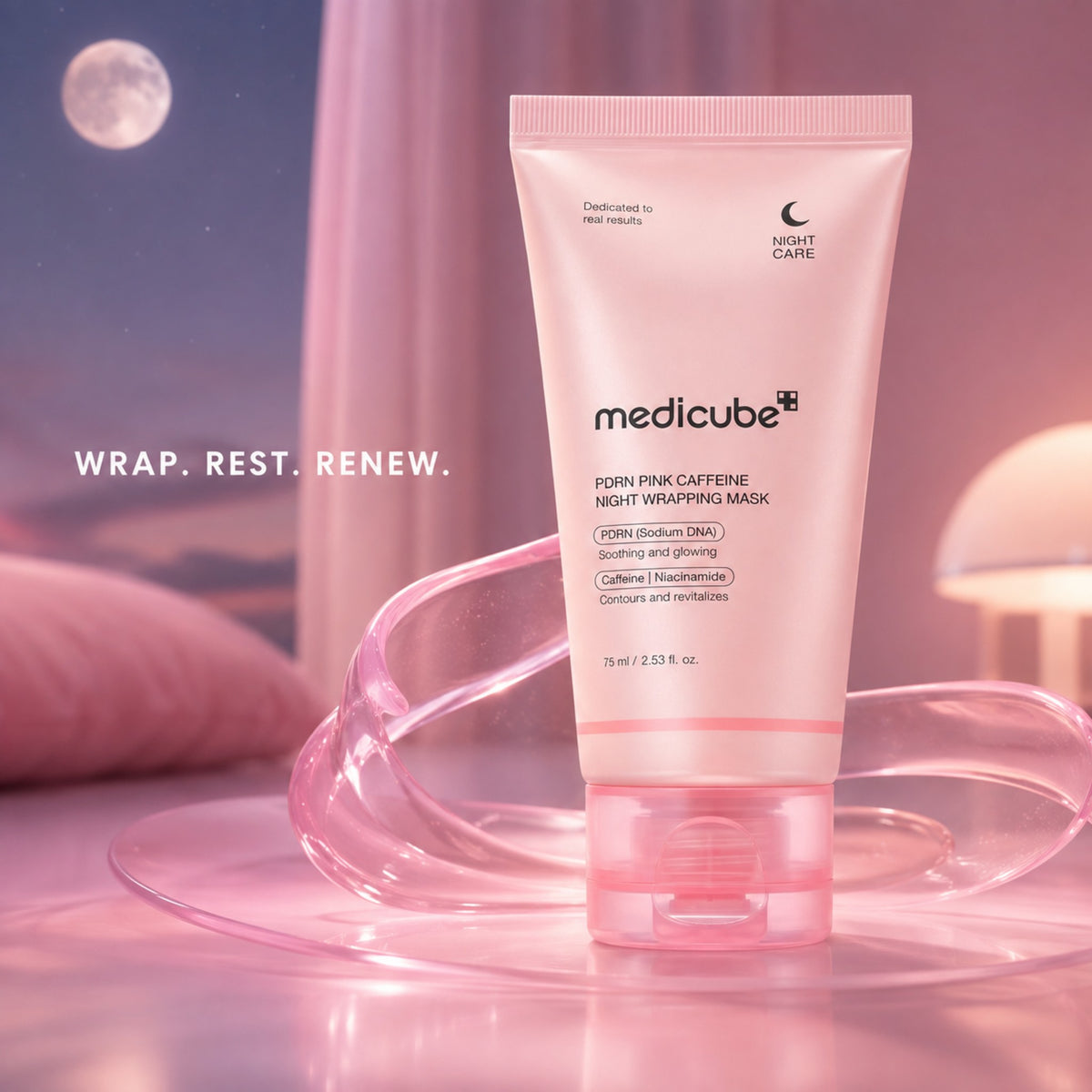 MEDICUBE PDRN Máscara de Noite Pink Caffeine 75 ml
