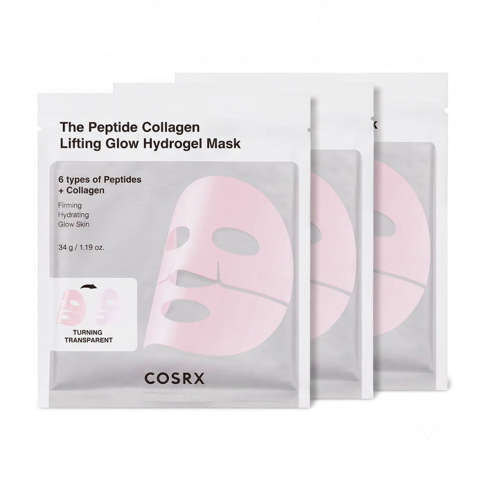 COSRX The Peptide Collagen Lifting Máscara de Hidrogel Glow 3 unidades