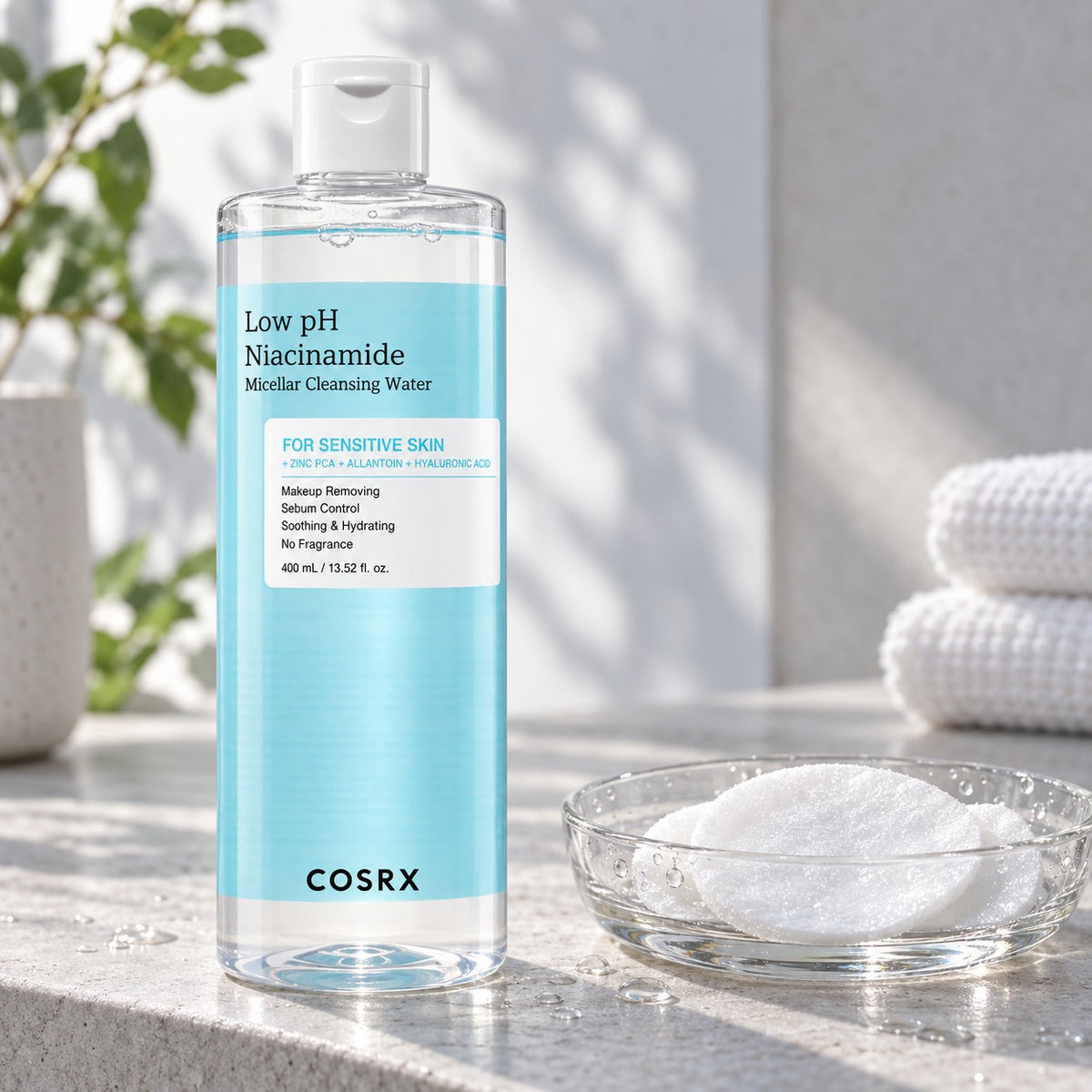 COSRX Low pH Niacinamide Micellar Água de Limpeza 400 ml