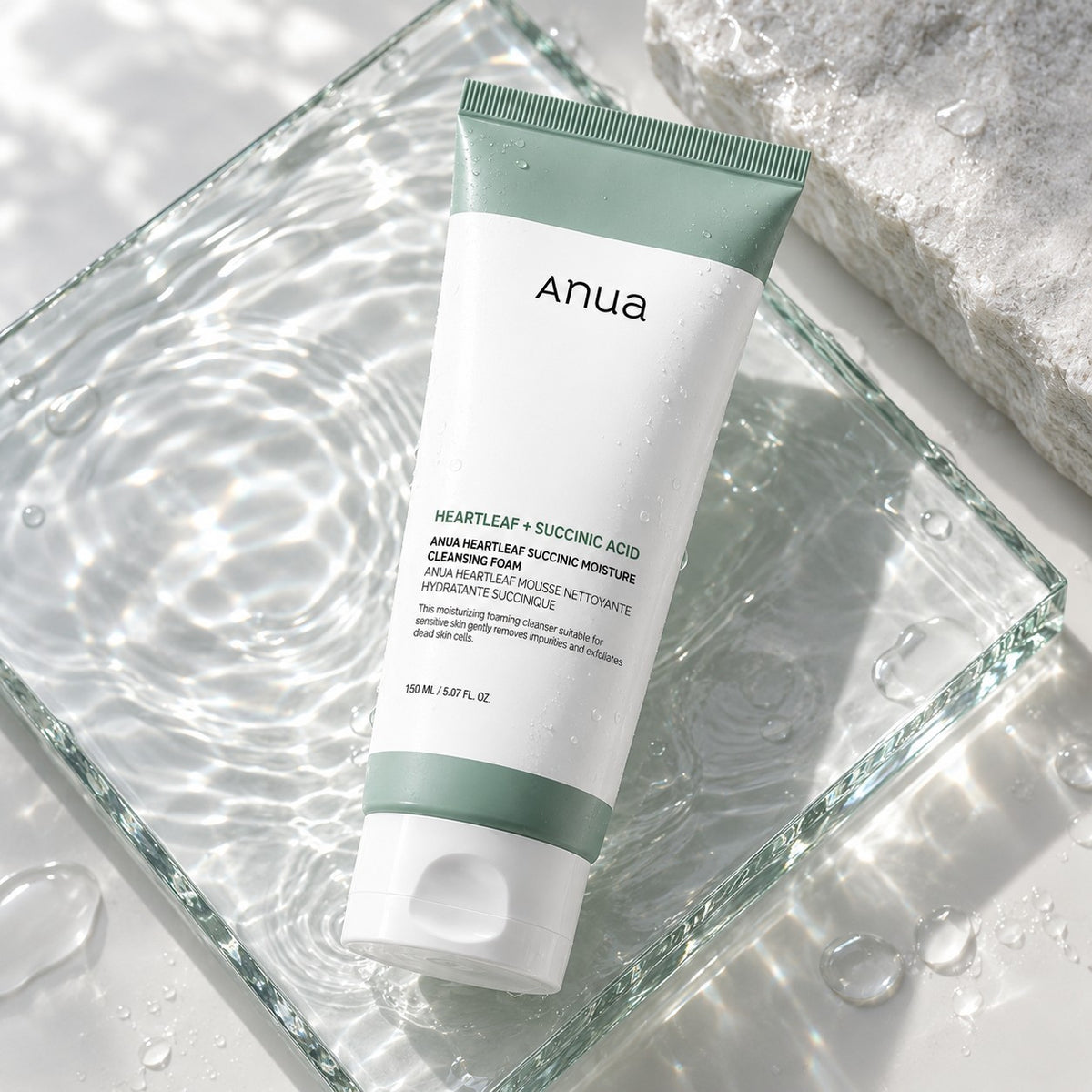 Anua Heartleaf Succinic Moisture Espuma de Limpeza 150 ml
