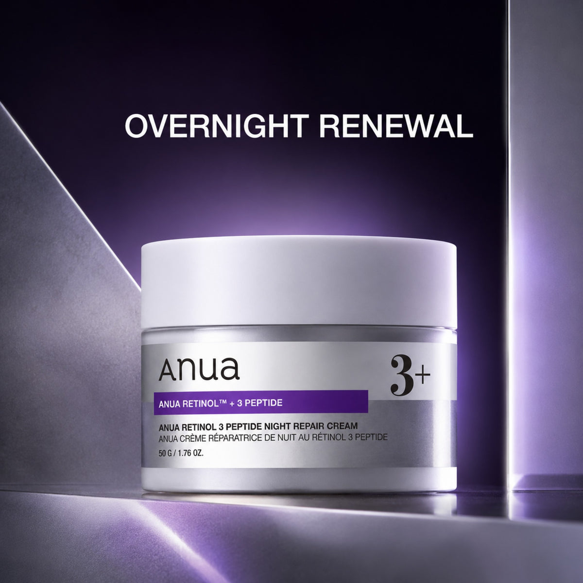 Anua Retinol 3 Peptide Night Repair Creme 50 g