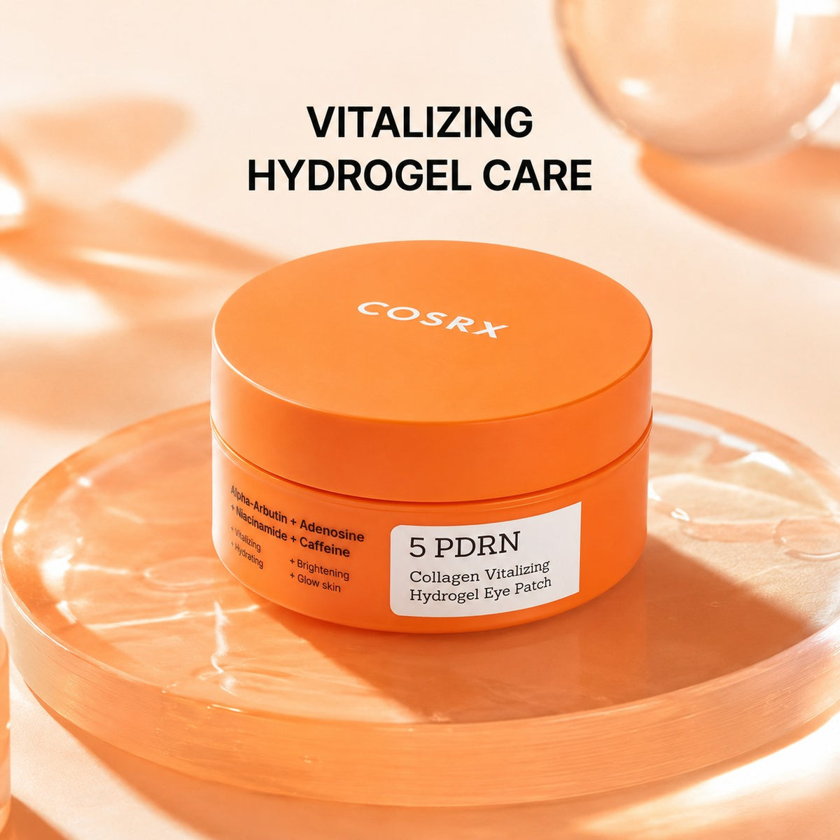 COSRX 5 PDRN Collagen Vitalizing Hydrogel Máscara de Olhos 60 Patches