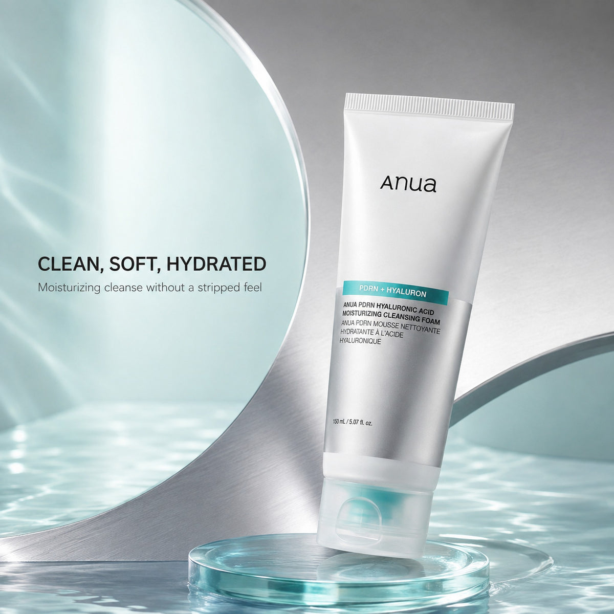 Anua PDRN Hyaluronic Acid Hidratante Espuma de Limpeza 150 ml