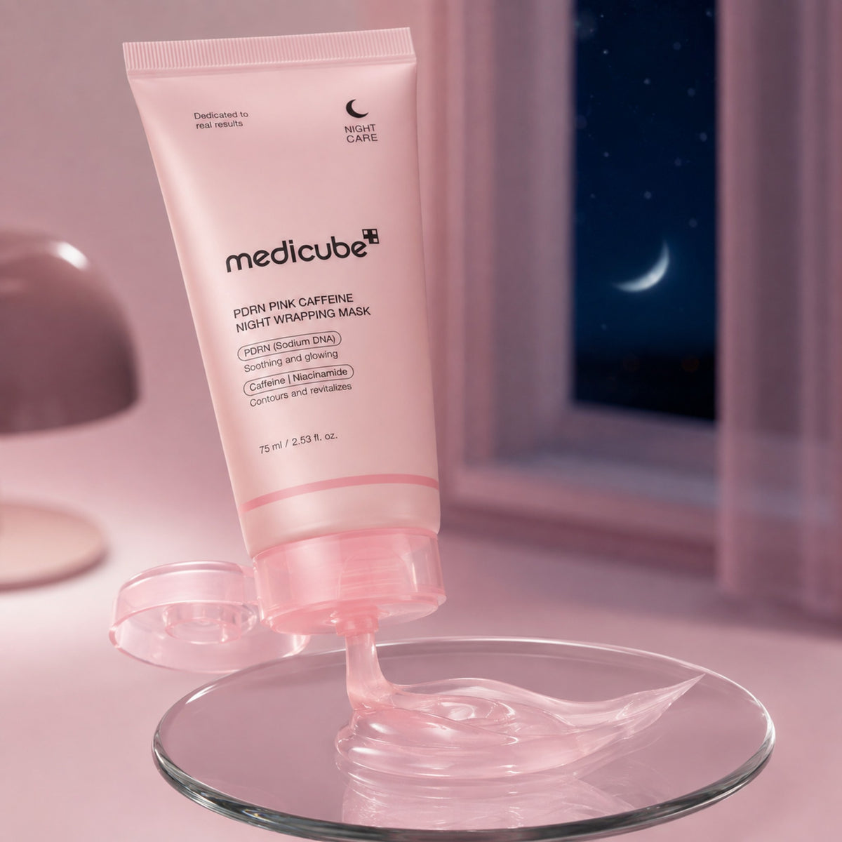MEDICUBE PDRN Máscara de Noite Pink Caffeine 75 ml