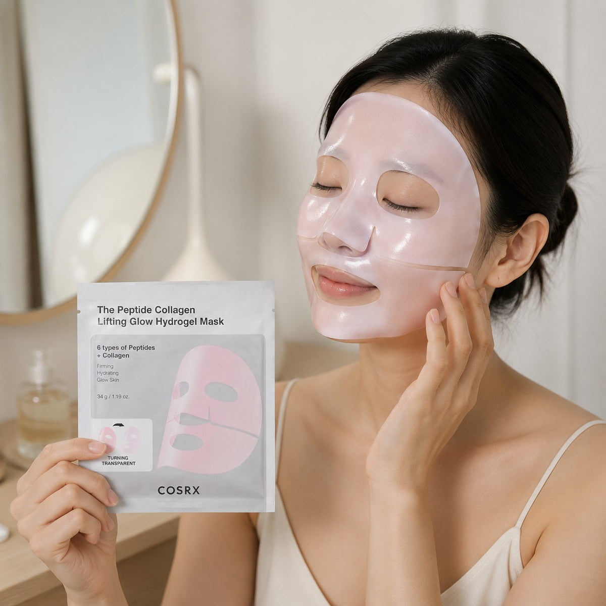 COSRX The Peptide Collagen Lifting Máscara de Hidrogel Glow 3 unidades