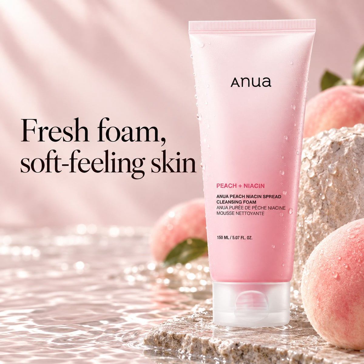 Anua Peach Niacin Spread Espuma de Limpeza 150 ml
