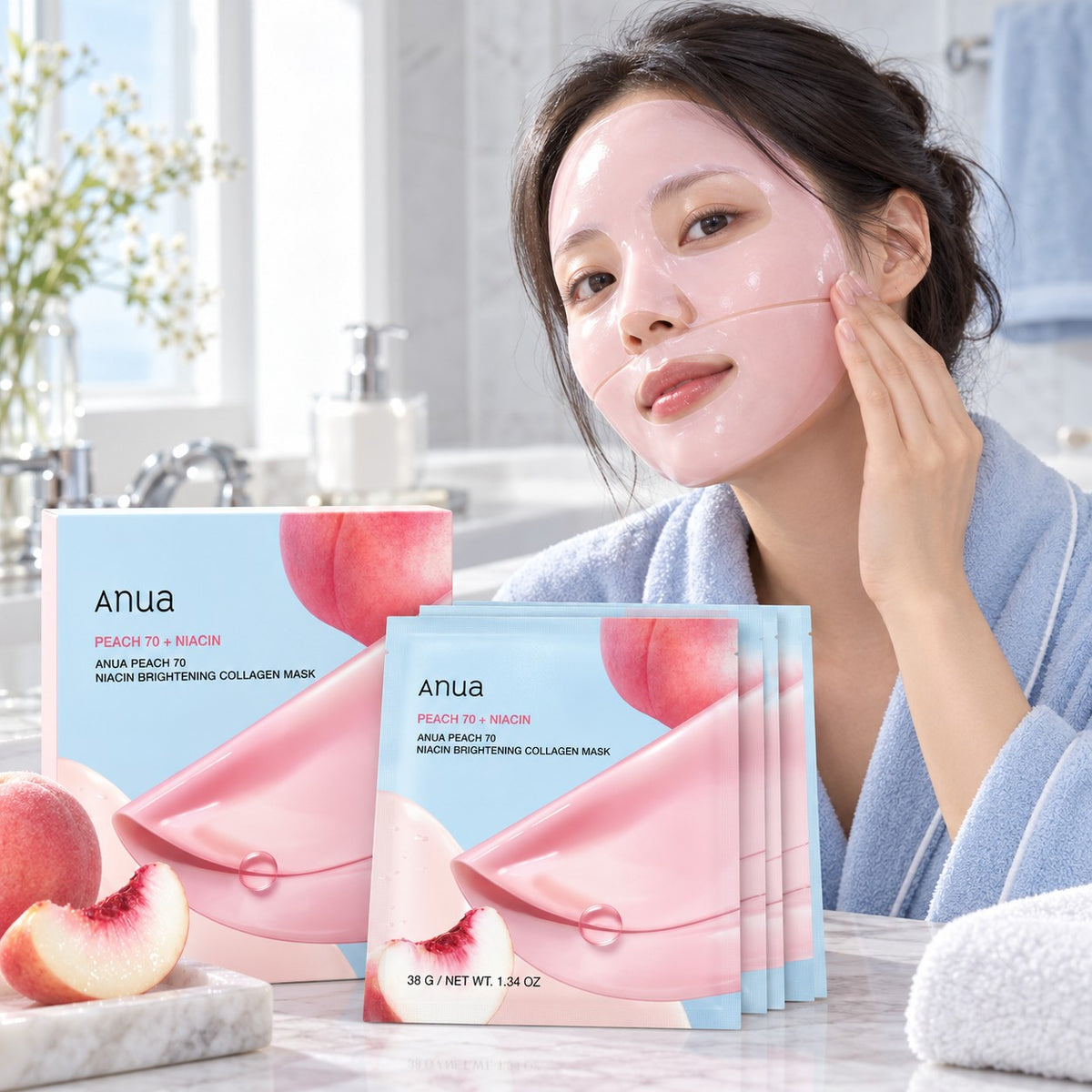 Anua Peach Máscara 4 un.