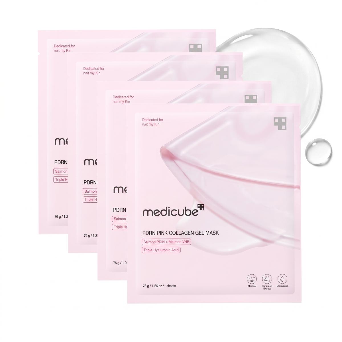 MEDICUBE Pink PDRN Máscara em Gel 4 un.