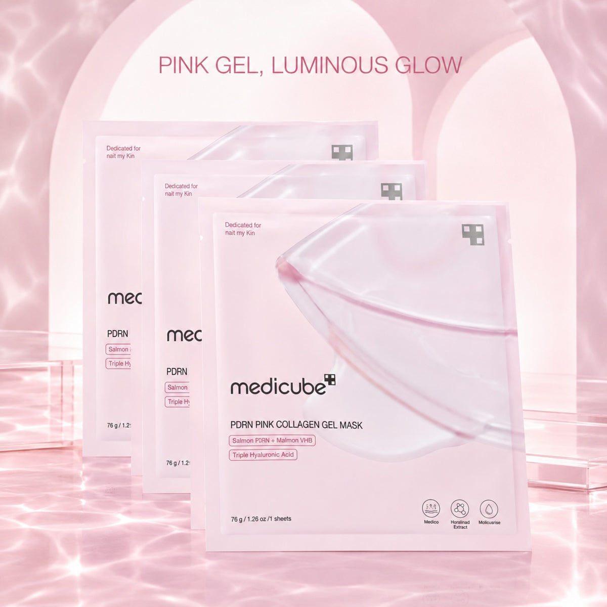 MEDICUBE Pink PDRN Máscara em Gel 4 un.