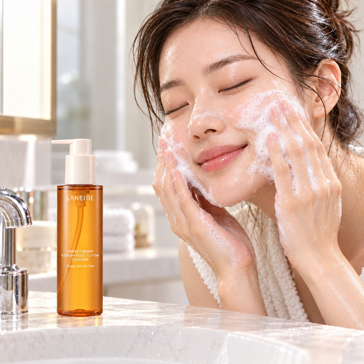 LANEIGE Perfect Renew Nourishing Óleo To Espuma de Limpeza 200 ml