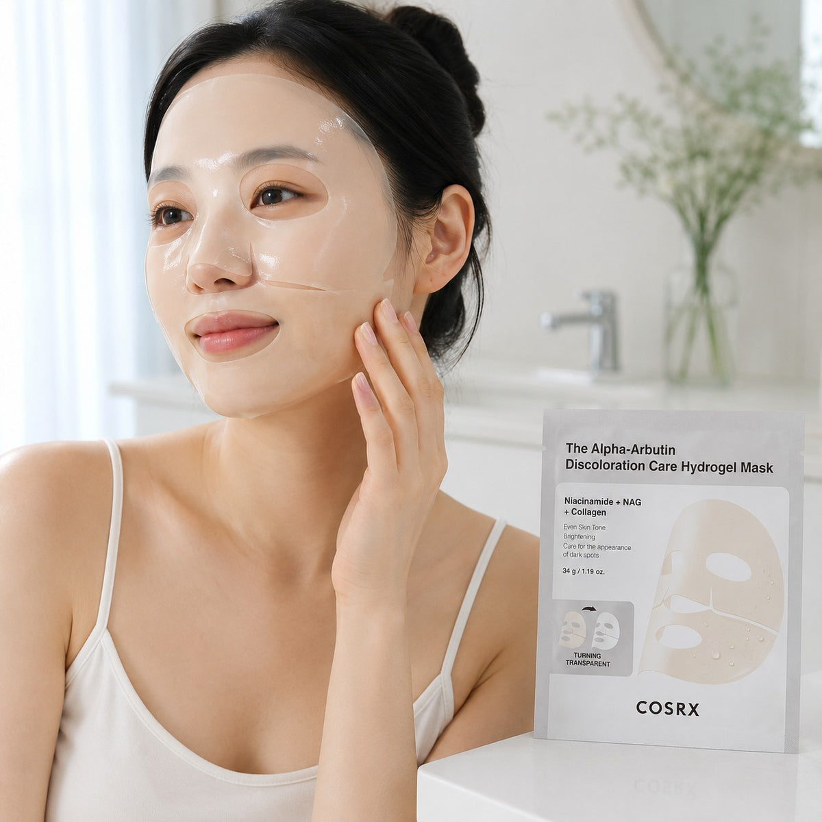 COSRX The Alpha-Arbutin Discoloration Care Máscara de Hidrogel 3 unidades
