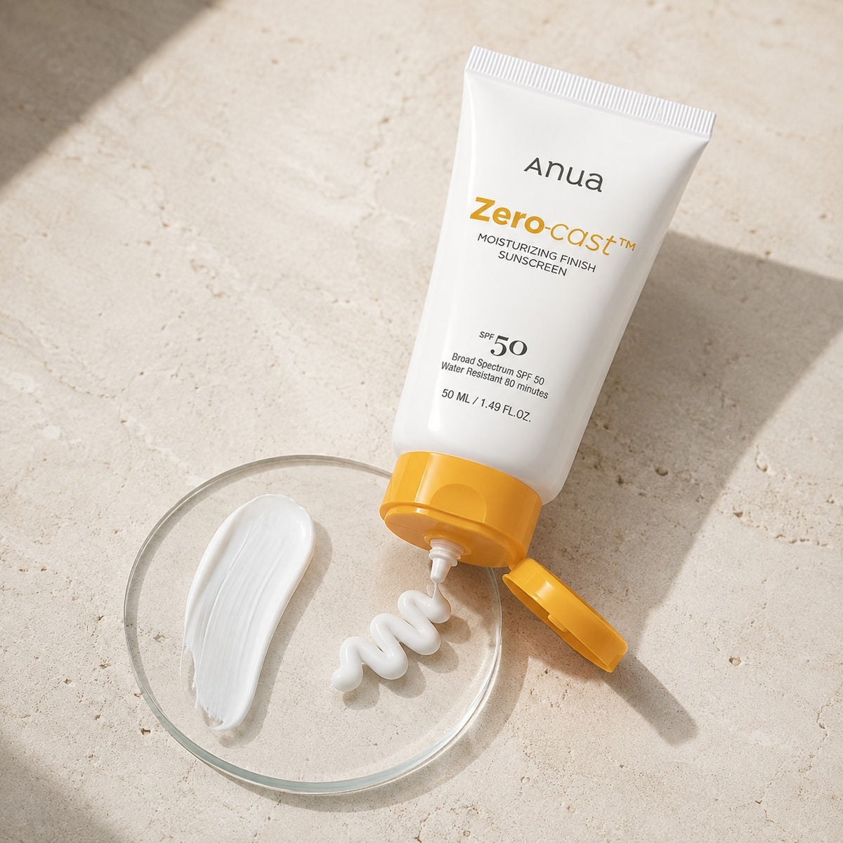 Anua Zero-Cast Hidratante Finish Protetor Solar 50 ml
